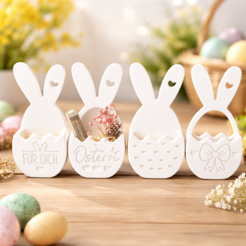 Oster Mitbringsel 4er Set mit Trockenblumen Geldgeschenk & Gutscheinhalter